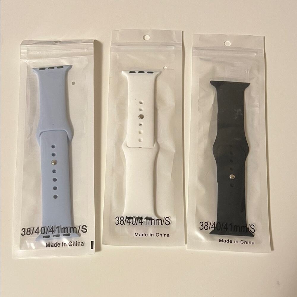 Smartwatch Replacement Bands - White, Black, and Blue 38/40/41mm